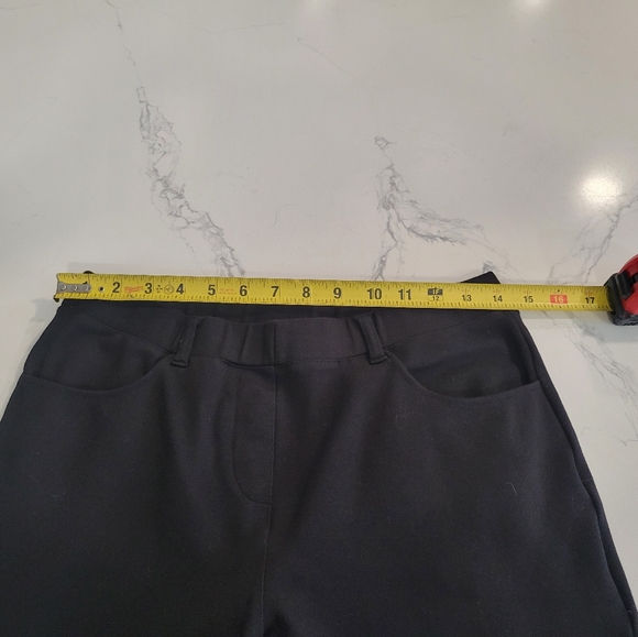 Quince Black Ultra Strech Ponte Straight Leg 4 Pcoket Business Casual Pants M - Picture 5 of 7